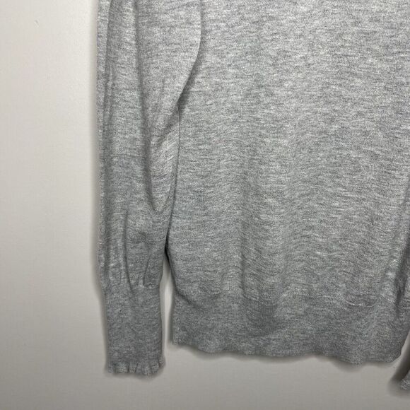 La Vie Rebecca Taylor Sweater Women XS Gray Turtleneck Lightweight Wool Blend - Picture 6 of 14